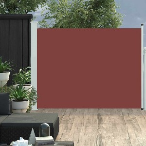 vidaXL Patio Retractable Side Awning 55.1"x196.9" Brown - 1 of 4