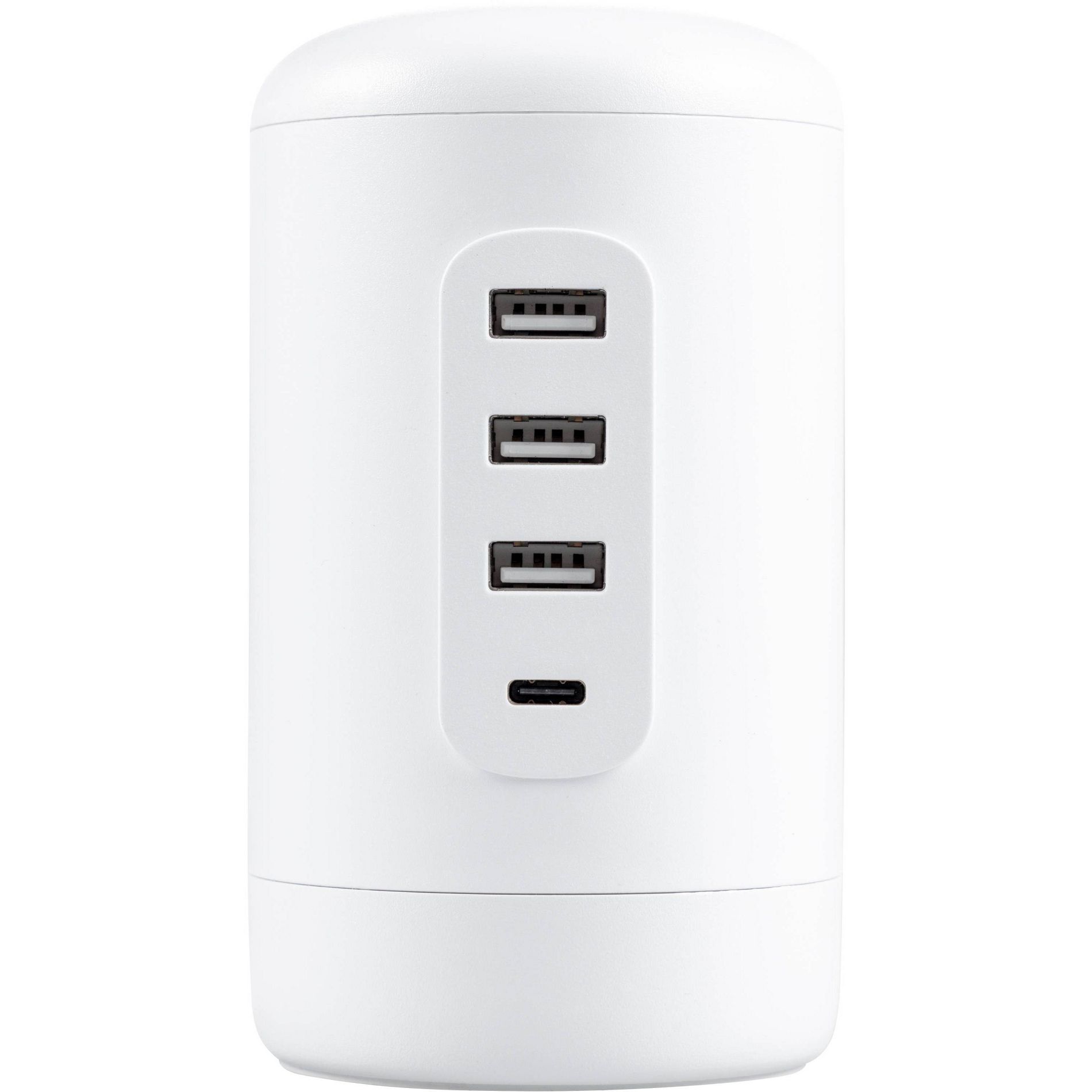 General Electric 5' Braided Cord 2 Outlet with 3 USB-A and 1 USB-C Desktop Charging Station White