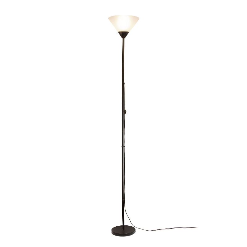 1-Light Stick Torchiere Floor Lamp - Simple Designs, 2 of 7
