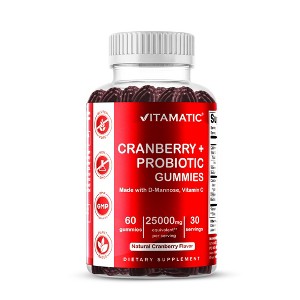 Cranberry with Probiotics 25000mg 60 Vegan Gummies - 1 of 4