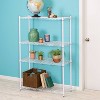 Honey-Can-Do 4 Tier Shelving Unit White: Steel Utility Storage Shelves, Adjustable, 250 lb Capacity, 36" Width, 54" Height - 3 of 4