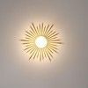 Rennnsan Vionne 23" W 1 - Light Sunburst Milk Glass Mid-Century Modern Dimmable Flush Mount - 4 of 4