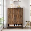 Tribesigns Shoe Cabinet with Doors, 6-Tier Entryway Shoe Storage Cabinet with Adjustable Shelves, for Living Room, Bedroom - 3 of 4