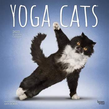 2023 Square Wall Calendar Yoga Cats - BrownTrout