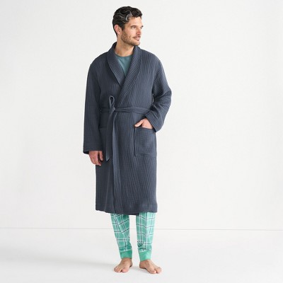 Lands' End Men's Calf Length Gauze Robe
