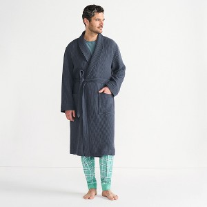 Lands' End Men's Calf Length Gauze Robe - 1 of 4