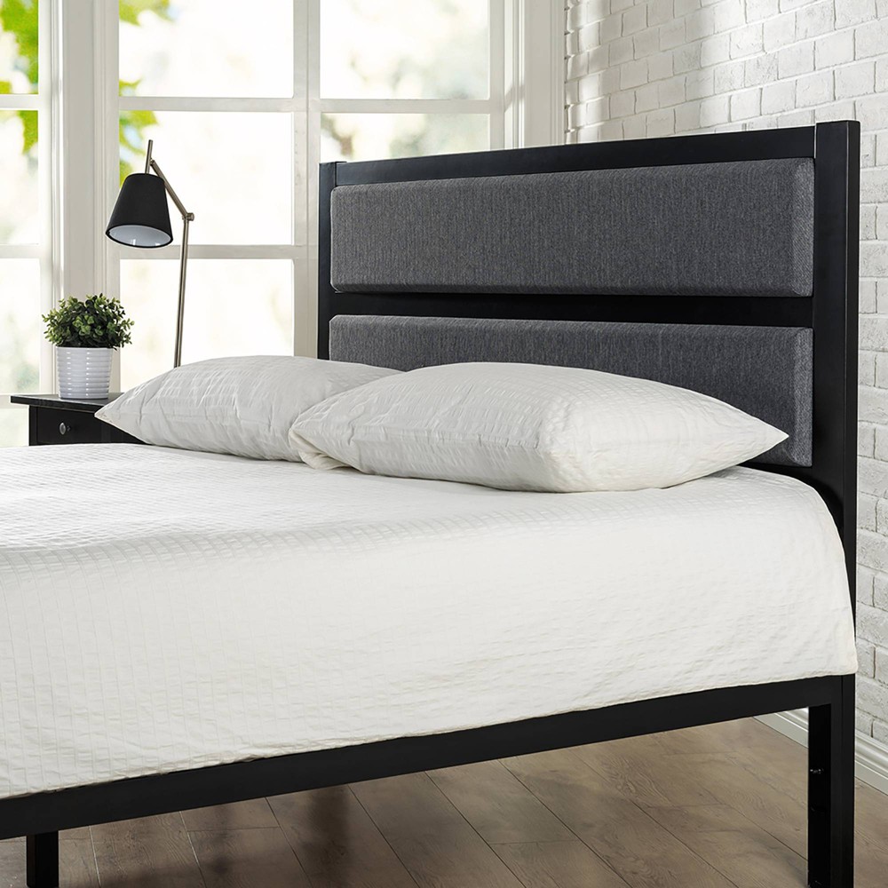 Photos - Bed Frame Zinus King Jessica Upholstered Metal Headboard Gray  