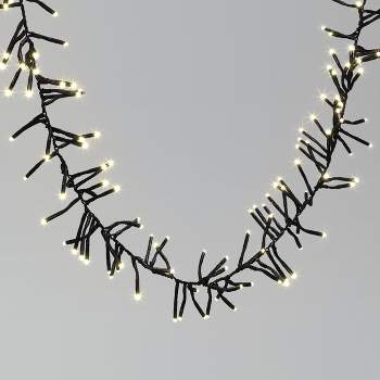 448ct LED Christmas Mini String Lights Garland Warm White Black Wire - Wondershop™