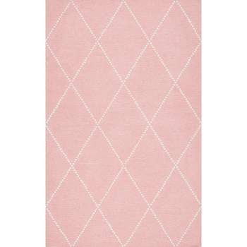 6'x9' Hand Tufted Elvia Area Rug Baby Pink - nuLOOM
