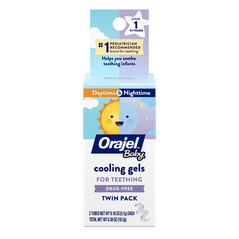 Orajel Baby Daytime &#38; Nighttime Cooling Gels for Teething - 0.36oz, 1 of 9