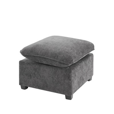 Whisen 26”*26” Chenille Ottoman Section for Sectional Sofa - Dark Gray