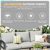 COWLOWN 7 Piece Light Gray Metal Patio Furniture Set with Waterproof Features and 2 Storage Boxes, Ideal for Outdoor Backyards - 3 of 4