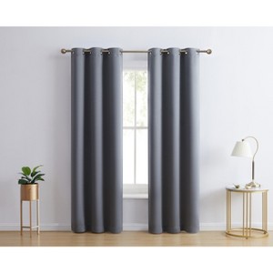 HLC.ME Laurance Complete Blackout Thermal Insulated Grommet Top Panels Window Curtains Drapes for Bedroom, Set of 2 - 1 of 4