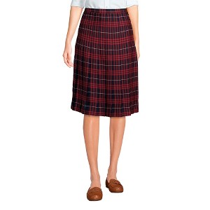 Lands' End Lands' End School Uniform Women's Plaid Pleated Skirt Below the Knee - 1 of 2