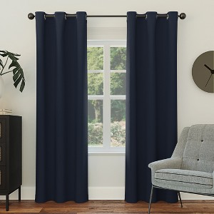 Sun Zero Blackout Kenneth Energy Saving Grommet Curtain Panel - 1 of 4