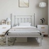 vidaXL 12" White Twin Metal Bed Frame with Headboard No Mattress - 3 of 4