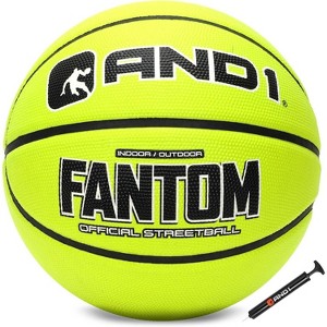 AND1 Fantom Rubber Basketball: Official Size 7 (29.5 inches) - Deep Channel Construction, Made for Indoor Outdoor Games - 1 of 4