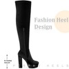 BLISSFUL STEP Platform Thigh High Boot Velvet Over the Knee Boots for Women - 2 of 4