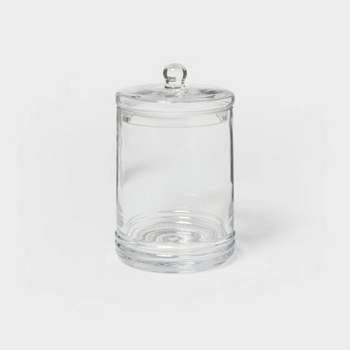 WHOLE HOUSEWARES  D3.5 xH7 Glass Apothecary Jars Bathroom Storage  Canisters, D3.5XH7 - Pay Less Super Markets