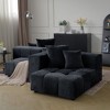 104" Modular Sectional Sofa Cloud Couch with 2 Ottoman,Linen Deep Seat Convertible Sofa for Living Room, Bedroom and Apartment - 2 of 4