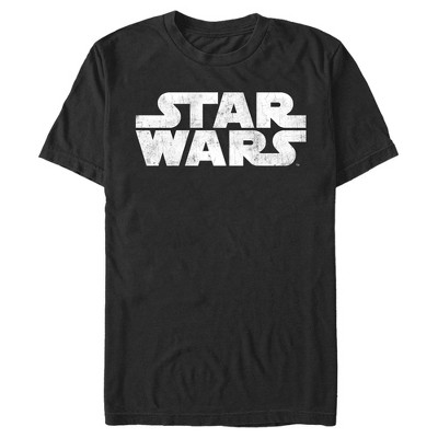 Men's Star Wars Simple Logo T-shirt - Black - Medium : Target