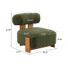 MAYEERTY 27.25" Modern Boucle Lounge Chair, Solid Wood Frame Rolled Backrest Soft Durable Upholstery, Living Room Bedroom Office - 4 of 4
