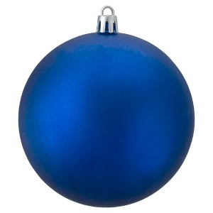 Northlight 4" Shatterproof Matte Christmas Ball Ornament - Blue - 1 of 4