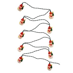 Kurt Adler Indoor/Outdoor UL 10-Light Snowman with Christmas Tree Light Set, 9ft - 1 of 4