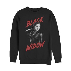 Men's Marvel Avengers: Endgame Grey Grayscale Black Widow Sweatshirt - 1 of 3