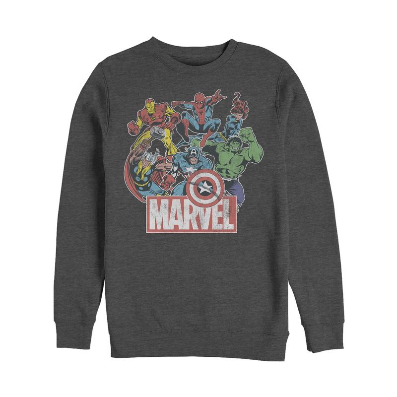 Men's Marvel Classic Hero Collage Sweatshirt, 1 of 4
