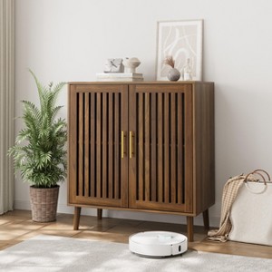 HDZNVF Farmhouse Buffet Cabinet with Louvered Doors - 1 of 4