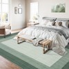 Bordered Machine Washable Rug with Rubber Backing for Living Room Modern Solid Rug for Bedroom Non Slip Stain Resistant Carpet for Dining Room - 3 of 4