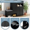 2-In-1 Shoe Storage Bench And Shoe Cabinets,Multi-functional Shoe Rack With Padded Seat - Maison Boucle - 3 of 4