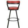 NicBex Set of 2 Bar Stools for Kitchen Island,Counter Bar Stools with Metal Base,Bar Chairs for Dining Rooms,Kitchens Islands,Gray/Red - 3 of 4