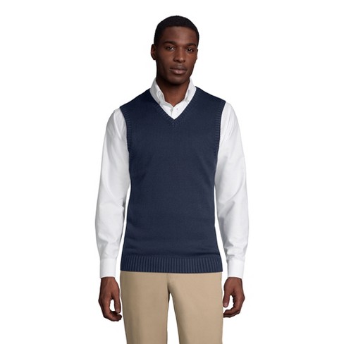 Lands End School Uniform Men s Cotton Modal Sweater Vest X