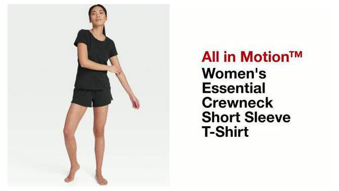 Women's Essential Crewneck Short Sleeve T-Shirt - All In Motion™, 6 of 11, play video