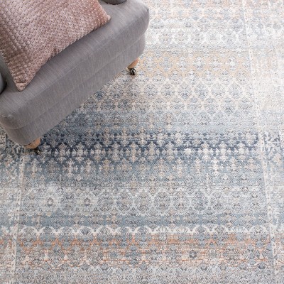 Handmade Gray Wool and Synthetic Rectangular Rug, 5'-3" x 7'-6"