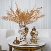Gulches Decorative Vase Set - Elegant White & Gold Ginger Jars with Lids (Set of 2) - 2 of 4