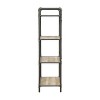 TOAOTBNBO 4-Tier Freestanding Metal Bookshelf with Stroage Cabinet, Open Bookcase for Office Tall Industrial Book Shelf with Crossbars, Gray - 4 of 4