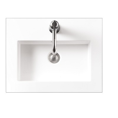 James Martin Signature Vanities & Composite Countertop 20"W  x 15.4" D  Sink , White Glossy