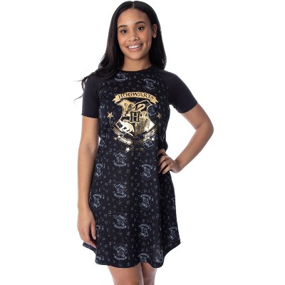 INTIMO Harry Potter – Camicia Da Notte Donna Maniche Lunghe, Modello "Up To No Good", Scollo Alla Francese, Taglia XS
