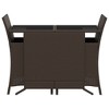 vidaXL Bistro Set Brown PE Rattan Compact Stackable Bistro Set - 4 of 4