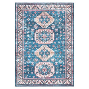 COZONY Non-Slip Washable Boho Floral Area Rug for Living Room Bedroom Kitchen - 1 of 4