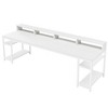 Resenkos Computer Desk, Office Desk, Study Desk,Two Person Desk, 78.7" Computer Desk With Monitor Stand and 4 Open Shelf,White - 2 of 3