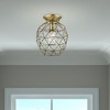 Livex Lighting Geometrix 1 - Light Flush Mount in  Antique Brass - 4 of 4