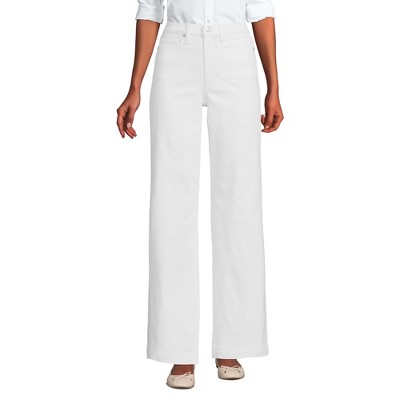 Lands' End Women's Recover High Rise Wide Leg Blue Jeans