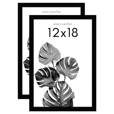 Americanflat Gallery Picture Frame - Wood Molding with Glass Front (2 Pack)