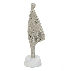 GlasFlength Decorative Objects Abstract Human Decor Thinker Sculpture Figurine Aesthetic Table Desk Decor for Living Room, Silver, 3.5"*3"*11" - 1 of 4