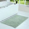 Knightsbridge Beautiful Circle Design Premium Quality Year Round Cotton With Non-Skid Back Bath Rug, Sage - 2 of 4