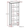 TOAOTBNBO Display Bookcase with 5 Open Stroage Compartment, Narrow Bookshelves with Wood Legs Freestanding Shelf for Living Room - 2 of 4